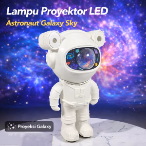 Lampu Proyektor LED Astronaut Galaxy Sky with Bluetooth Speaker